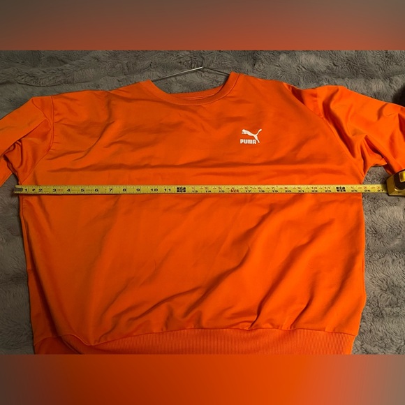 PUMA x ASOS Exclusive Jumper Sweatshirt Crewneck Orange with tape sleeve XXL - Picture 4 of 10